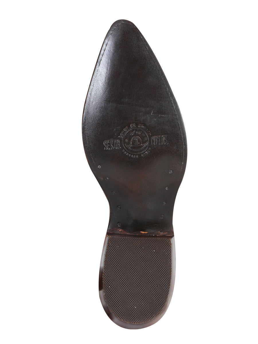 Cowboy boot El Senor de los Cielos - Imitation Ostrich - Cognac 40835